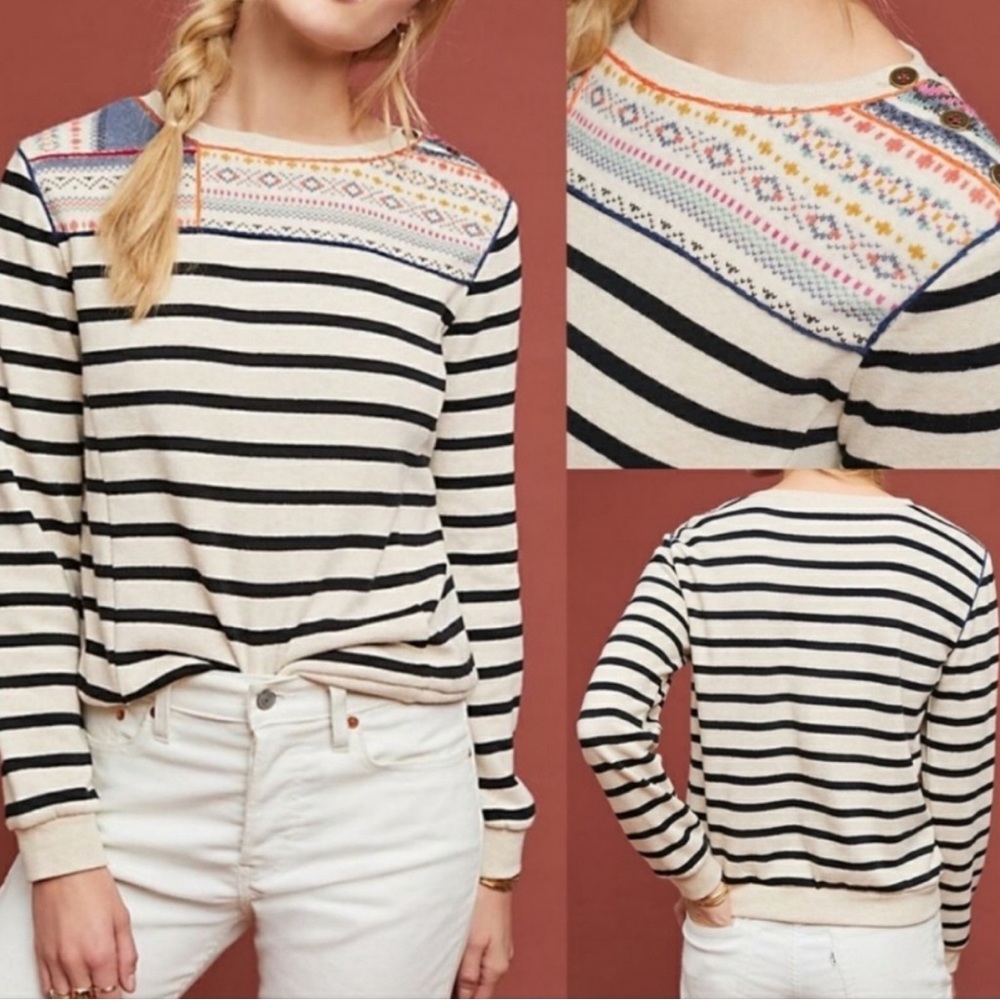 Anthropologie striped sweater size XS - Picture 1 of 6